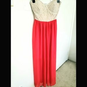 Coral/Beige Dress